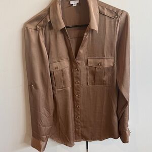 Express Brown Satin Blouse